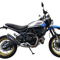 Escape compatível com Ducati Scrambler 800 Nightshift -Urban Motard 2021-2022, GP Evo4 Poppy, Escape legal, homologado, silenciador com catalisador, db killer removível e tubo de ligação específico 