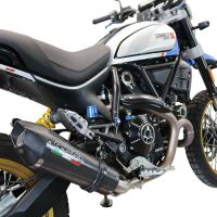 Escape compatível com Ducati Scrambler 800 Urban Motard 2021-2023, GP Evo4 Poppy, Escape legal, homologado, silenciador com catalisador, db killer removível e tubo de ligação específico 