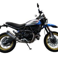 Escape compatível com Ducati Scrambler 800 Nightshift -Urban Motard 2021-2022, GP Evo4 Titanium, Escape legal, homologado, silenciador com catalisador, db killer removível e tubo de ligação específico 