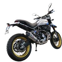 Escape compatível com Ducati Scrambler 800 Nightshift -Urban Motard 2021-2022, GP Evo4 Titanium, Escape legal, homologado, silenciador com catalisador, db killer removível e tubo de ligação específico 