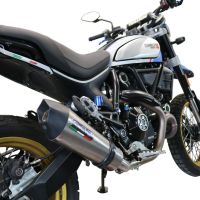 Escape compatível com Ducati Scrambler 800 Nightshift -Urban Motard 2021-2022, GP Evo4 Titanium, Escape legal, homologado, silenciador com catalisador, db killer removível e tubo de ligação específico 