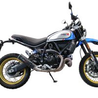 Escape compatível com Ducati Scrambler 800 Nightshift -Urban Motard 2021-2022, M3 Black Titanium, Escape legal, homologado, silenciador com catalisador, db killer removível e tubo de ligação específico 