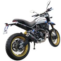 Escape compatível com Ducati Scrambler 800 Nightshift -Urban Motard 2021-2022, M3 Black Titanium, Escape legal, homologado, silenciador com catalisador, db killer removível e tubo de ligação específico 