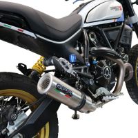 Escape compatível com Ducati Scrambler 800 Urban Motard 2021-2023, M3 Titanium Natural, Escape legal, homologado, silenciador com catalisador, db killer removível e tubo de ligação específico 