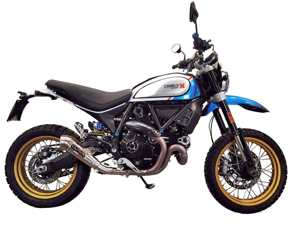 Escape compatível com Ducati Scrambler 800 Urban Motard 2021-2023, Powercone Evo, Escape legal, homologado, silenciador com catalisador, db killer removível e tubo de ligação específico 