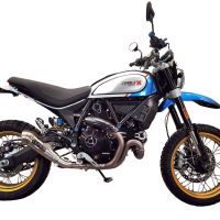 Escape compatível com Ducati Scrambler 800 Urban Motard 2021-2023, Powercone Evo, Escape legal, homologado, silenciador com catalisador, db killer removível e tubo de ligação específico 