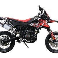 Escape compatível com Aprilia Rx 125 2021-2024, Albus Evo4, Escape legal, aprovado, com db killer removível, tubo de conexão e conversor catalítico 