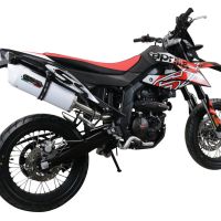 Escape compatível com Aprilia Rx 125 2021-2024, Albus Evo4, Escape legal, aprovado, com db killer removível, tubo de conexão e conversor catalítico 