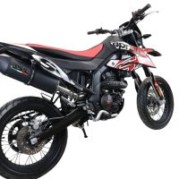 Escape compatível com Aprilia Rx 125 2021-2024, Furore Evo4 Nero, Escape legal, aprovado, com db killer removível, tubo de conexão e conversor catalítico 