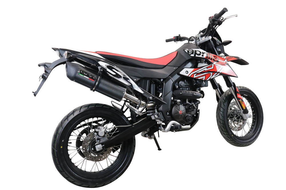 Escape compatível com Aprilia Rx 125 2021-2024, Furore Evo4 Poppy, Escape legal, homologado, silenciador com catalisador, db killer removível e tubo de ligação específico 