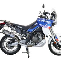 Escape compatível com Aprilia Tuareg 660 2021-2024, Dual Poppy, Escape legal, homologado, silenciador com db killer removível e tubo de ligação específico 