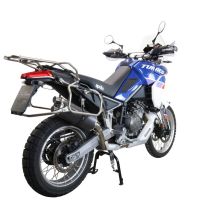 Escape compatível com Aprilia Tuareg 660 2021-2024, Dual Poppy, Escape legal, homologado, silenciador com db killer removível e tubo de ligação específico 