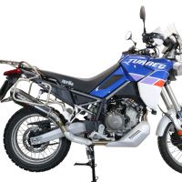 Escape compatível com Aprilia Tuareg 660 2021-2024, GP Evo4 Poppy, Escape legal, homologado, silenciador com db killer removível e tubo de ligação específico 