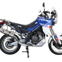 Escape compatível com Aprilia Tuareg 660 2021-2024, Satinox , Escape legal, homologado, silenciador com db killer removível e tubo de ligação específico 