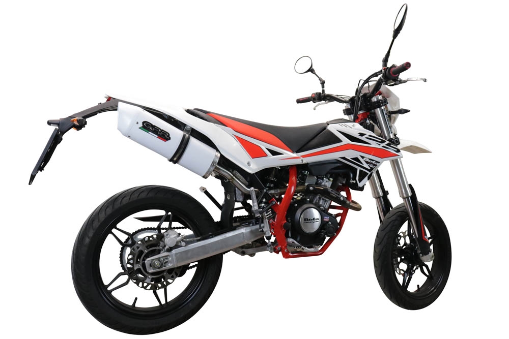 Escape compatível com Beta RR 125 4T Motard 2019-2020, Albus Evo4, Escape legal, aprovado, com db killer removível, tubo de conexão e conversor catalítico 