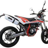 Escape compatível com Beta RR 125 4T Motard 2019-2020, Albus Evo4, Escape legal, aprovado, com db killer removível, tubo de conexão e conversor catalítico 