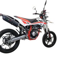 Escape compatível com Beta RR 125 4T Motard 2019-2020, Furore Evo4 Nero, Escape legal, aprovado, com db killer removível, tubo de conexão e conversor catalítico 