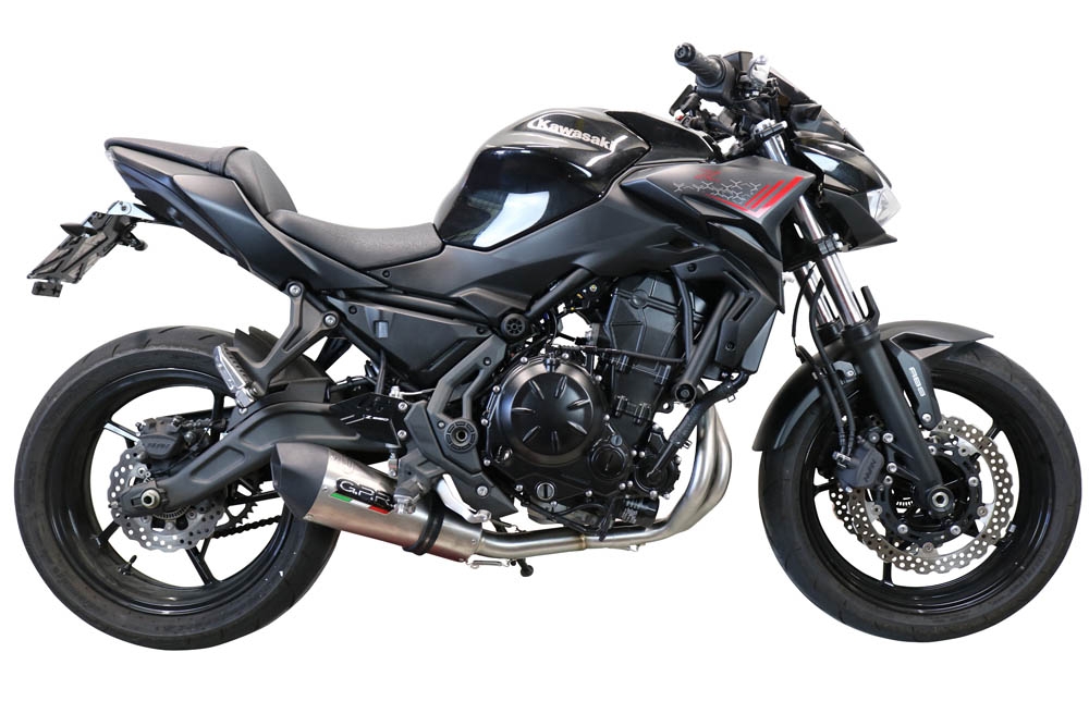 Escape compatível com Kawasaki Z 650 2017-2020, GP Evo4 Titanium, Sistema homologado com catalisador linha completa, silencioso mais coletor 