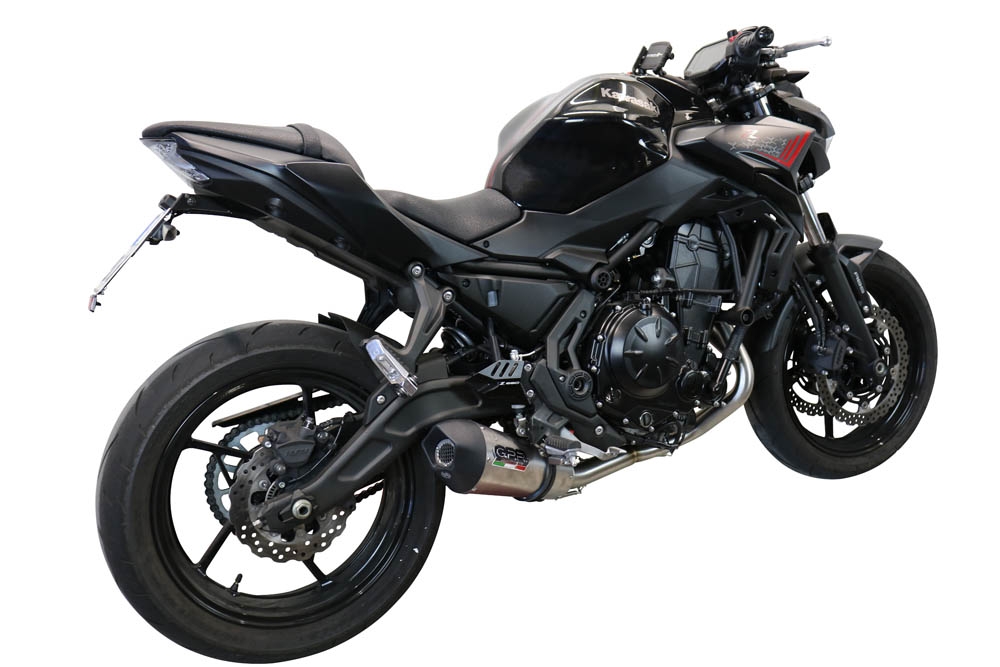 Escape compatível com Kawasaki Z 650 2017-2020, GP Evo4 Titanium, Sistema homologado com catalisador linha completa, silencioso mais coletor 