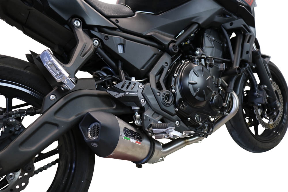 Escape compatível com Kawasaki Z 650 2017-2020, GP Evo4 Titanium, Sistema homologado com catalisador linha completa, silencioso mais coletor 