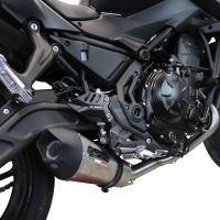 Escape compatível com Kawasaki Z 650 2017-2020, GP Evo4 Titanium, Sistema homologado com catalisador linha completa, silencioso mais coletor 