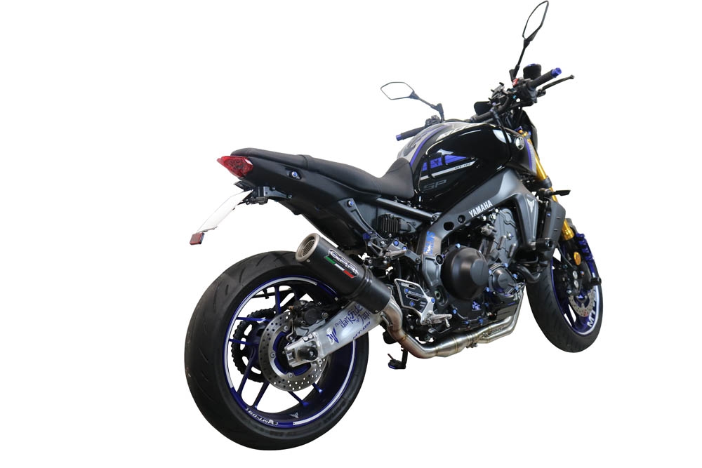 Escape compatível com Yamaha Mt-09 2021-2023, M3 Black Titanium, Sistema homologado com catalisador linha completa, silencioso mais coletor 