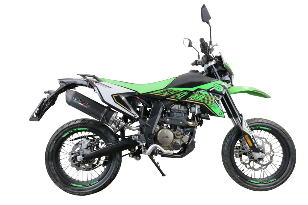 Escape compatível com KL MOTOR KXE 125 2022-2023, Furore Evo4 Poppy, Escape legal, homologado, silenciador com catalisador, db killer removível e tubo de ligação específico 