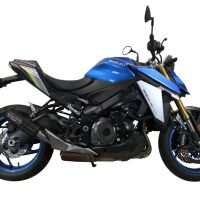 Escape compatível com Suzuki Gsx-S 1000 F 2017-2020, M3 Titanium Natural, Escape legal, homologado, silenciador com db killer removível e tubo de ligação específico 