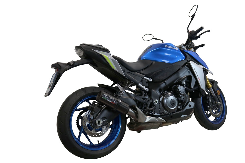 Escape compatível com Suzuki Gsx-S 1000 GT 2015-2016, M3 Titanium Natural, Escape legal, homologado, silenciador com db killer removível e tubo de ligação específico 