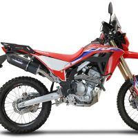 Escape compatível com Honda Crf 300 L - Rally 2021-2024, Furore Evo4 Nero, Escape legal, homologado, silenciador com catalisador, db killer removível e tubo de ligação específico 