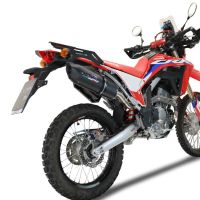 Escape compatível com Honda Crf 300 L - Rally 2021-2024, Furore Evo4 Nero, Escape legal, homologado, silenciador com catalisador, db killer removível e tubo de ligação específico 