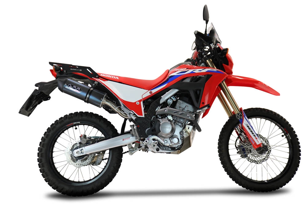 Escape compatível com Honda Crf 300 L - Rally 2021-2024, Furore Evo4 Poppy, Escape legal, homologado, silenciador com catalisador, db killer removível e tubo de ligação específico 