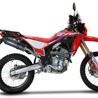 Escape compatível com Honda Crf 300 L - Rally 2021-2024, Furore Evo4 Poppy, Escape legal, homologado, silenciador com catalisador, db killer removível e tubo de ligação específico 