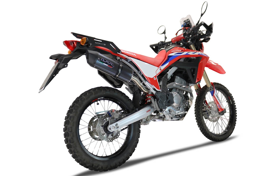 Escape compatível com Honda Crf 300 L - Rally 2021-2024, Furore Evo4 Poppy, Escape legal, homologado, silenciador com catalisador, db killer removível e tubo de ligação específico 