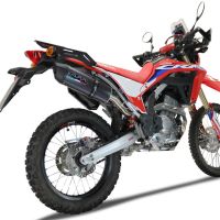 Escape compatível com Honda Crf 300 L - Rally 2021-2024, Furore Poppy, Escapamento Racing, silenciador com conexão específica e db killer removível 