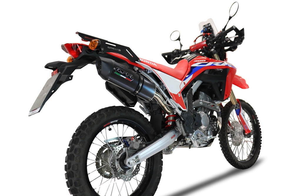 Escape compatível com Honda Crf 300 L - Rally 2021-2024, Furore Evo4 Poppy, Escape legal, homologado, silenciador com catalisador, db killer removível e tubo de ligação específico 