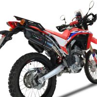 Escape compatível com Honda Crf 300 L - Rally 2021-2024, Furore Evo4 Poppy, Escape legal, homologado, silenciador com catalisador, db killer removível e tubo de ligação específico 