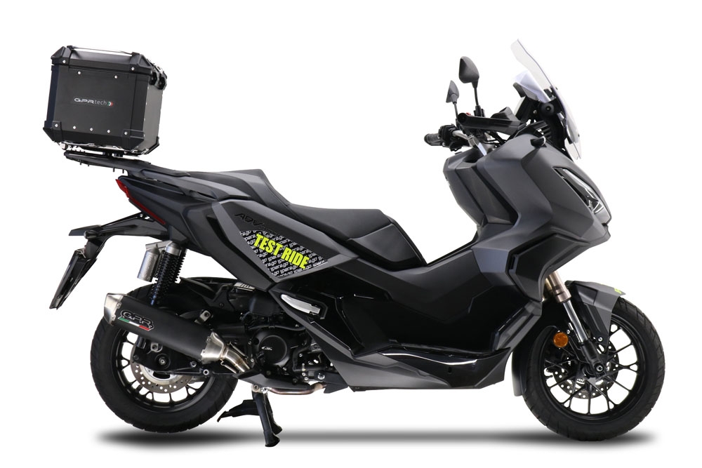 Escape compatível com Honda Adv 350 2022-2024, Pentascooter, Sistema homologado com catalisador, silencioso mais tubo de ligação específico 