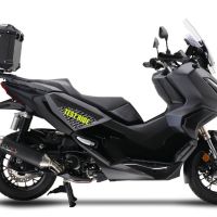 Escape compatível com Honda Adv 350 2022-2024, Pentascooter, Sistema homologado com catalisador, silencioso mais tubo de ligação específico 