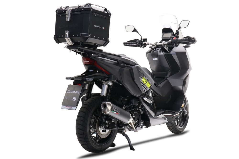 Escape compatível com Honda Adv 350 2022-2024, Pentascooter, Sistema homologado com catalisador, silencioso mais tubo de ligação específico 