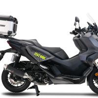 Escape compatível com Honda Forza 350 2021-2024, Pentascooter, Sistema homologado com catalisador, silencioso mais tubo de ligação específico 