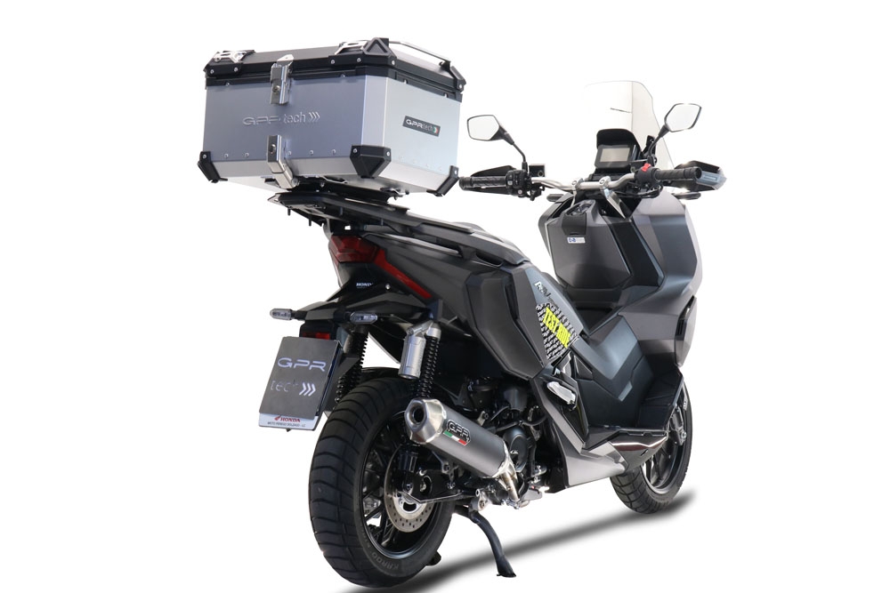 Escape compatível com Honda Adv 350 2022-2024, Pentascooter, Sistema homologado com catalisador, silencioso mais tubo de ligação específico 