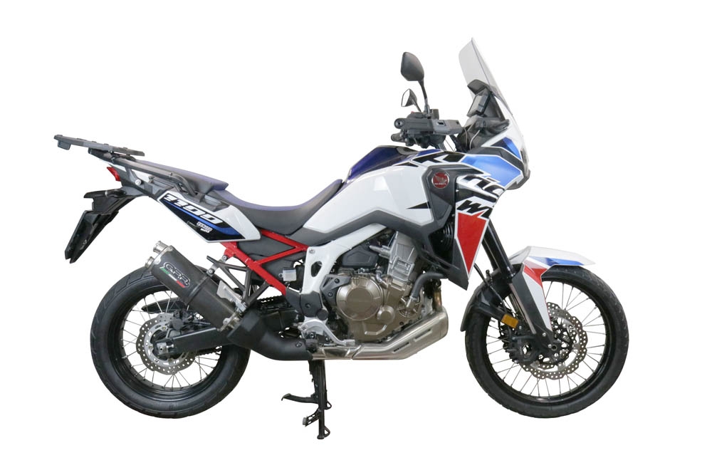 Escape compatível com Honda Crf 1100 L Africa Twin 2020-2025, Dual Poppy, Escape legal, homologado, silenciador com db killer removível e tubo de ligação específico 