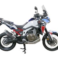 Escape compatível com Honda Crf 1100 L Africa Twin 2020-2025, Dual Poppy, Escape legal, homologado, silenciador com db killer removível e tubo de ligação específico 