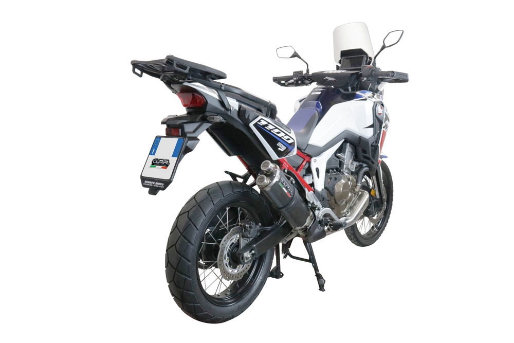 Escape compatível com Honda Crf 1100 L Africa Twin 2020-2025, Dual Poppy, Escape legal, homologado, silenciador com db killer removível e tubo de ligação específico 