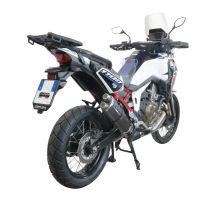 Escape compatível com Honda Crf 1100 L Africa Twin Adventure Sport 2020-2025, Dual Poppy, Escape legal, homologado, silenciador com db killer removível e tubo de ligação específico 