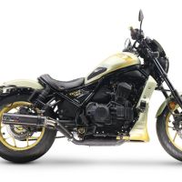 Escape compatível com Honda Cmx 1100 Rebel 2021-2024, M3 Poppy , Escape legal, homologado, silenciador com db killer removível e tubo de ligação específico 