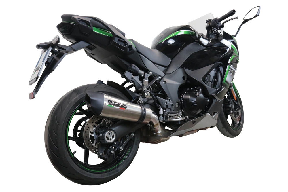 Escape compatível com Kawasaki Ninja 1000 Sx 2020-2020, GP Evo4 Titanium, Escape legal, homologado, silenciador com db killer removível e tubo de ligação específico 