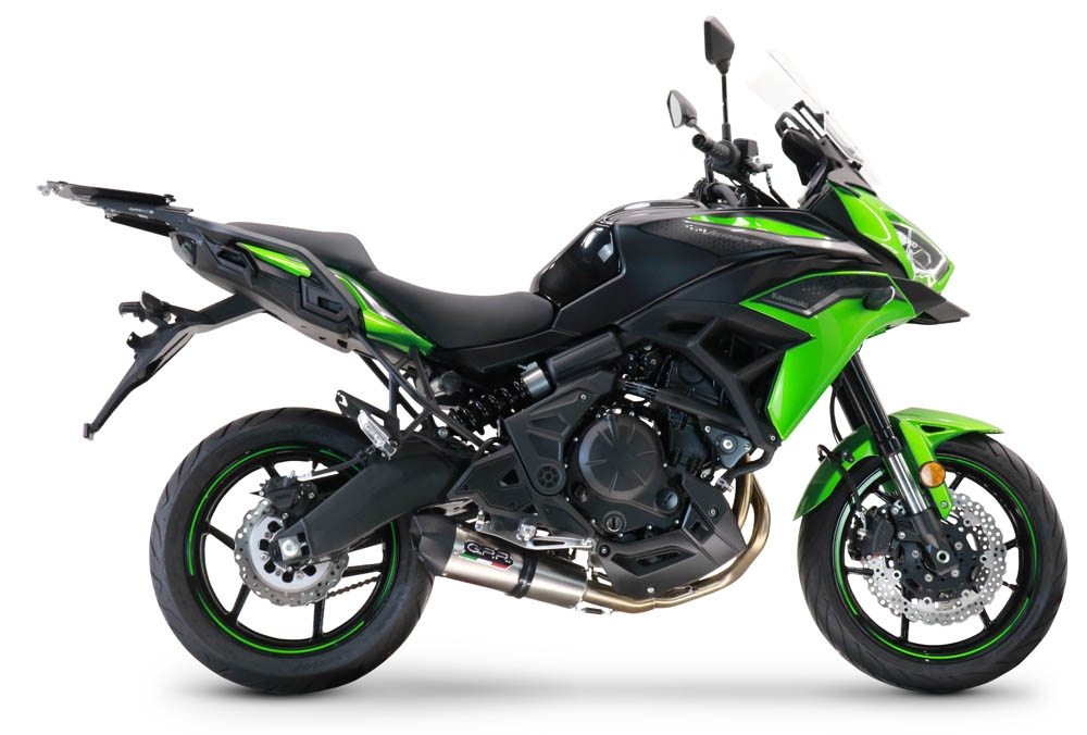 Escape compatível com Kawasaki Versys 650 2021-2022, GP Evo4 Titanium, Sistema homologado com catalisador linha completa, silencioso mais coletor 