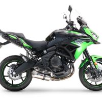 Escape compatível com Kawasaki Versys 650 2021-2022, Satinox, Sistema homologado com catalisador linha completa, silencioso mais coletor 